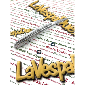 Cresta sul parafango per VESPA 50 N L R 90 125 150 NUOVA PRIMAVERA ET3 SUPER dal 1966 al 1992 fregio in alluminio tipo piccolo con perni e completa di piastrine elastiche per il fissaggio r.o. 1500705 prodotto italiano