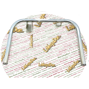 Cavalletto centrale per VESPA 80 125 150 200 PX PE prima serie in metallo Ø 20 mm fornito con tappi di rinforzo e trattamento di zincatura