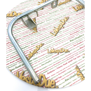 Cavalletto centrale per VESPA 80 125 150 200 PX PE prima serie in metallo Ø 20 mm fornito con tappi di rinforzo e trattamento di zincatura