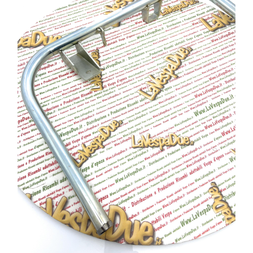 Cavalletto centrale per VESPA 80 125 150 200 PX PE prima serie in metallo Ø 20 mm fornito con tappi di rinforzo e trattamento di zincatura