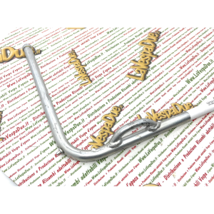 Cavalletto centrale per VESPA 150 GS VS4T VS5T in metallo Ø 15 mm fornito con tappi e trattamento di cadmiatura