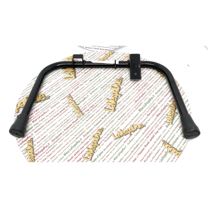 Cavalletto centrale per VESPA 80 125 150 200 PX PE ARCOBALENO in metallo Ø 22 mm fornito con tappi di rinforzo e scarpette verniciato nero