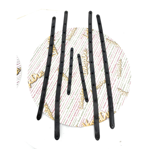 Serie strisce pedana di 6 listelli in gomma per VESPA 50 N fino al telaio V5A1T > 25000 con 11 fori sul listello più lungo prodotto italiano