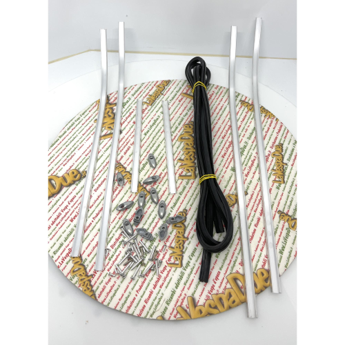 Serie strisce pedana per VESPA 50 V5SA1T >15324 VESPA 90 V9A1T >25000 listelli completi di terminali gomma e puntalini prodotto italiano