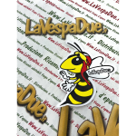 Adesivo pubblicitario VESPA che guarda a sinistra per VESPA APE LAMBRETTA ape vespa vintage 
