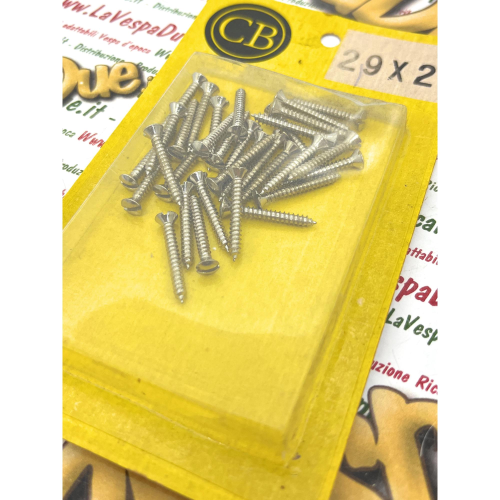 Confezione di viti 2,9 x 22 mm autofilettanti per VESPA APE e LAMBRETTA testa a taglio in acciaio inox applicazioni varie