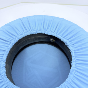 Copriruota di scorta tessuto Azzurro per VESPA 50 80 90 125 150 160 180 200 PX SPECIAL ET3 GT GL SPRINT APE LAMBRETTA adattabile a ruote da 8" 9" 10" in tessuto bielastico antigraffio aderente protezione calza copri ruota cerchio 