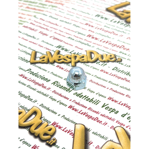 Dado esagonale cieco M10 passo 1,50 chiave 17 con calotta sferica metallica per VESPA APE e LAMBRETTA sella cavalletto ed applicazioni varie