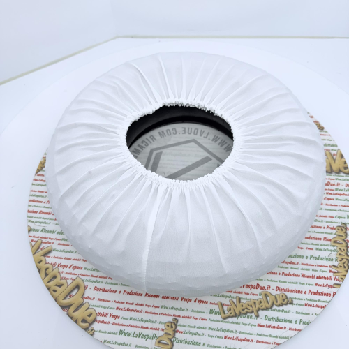 Copriruota di scorta tessuto Bianco per VESPA 50 80 90 125 150 160 180 200 PX SPECIAL ET3 GT GL SPRINT APE LAMBRETTA adattabile a ruote da 8" 9" 10" in tessuto bielastico antigraffio aderente protezione calza copri ruota cerchio 