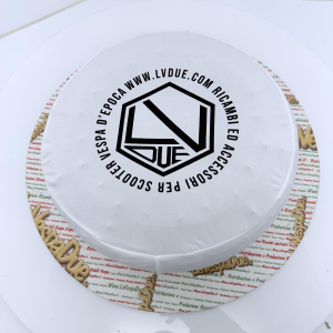 Copriruota di scorta tessuto Bianco per VESPA 50 80 90 125 150 160 180 200 PX SPECIAL ET3 GT GL SPRINT APE LAMBRETTA adattabile a ruote da 8" 9" 10" in tessuto bielastico antigraffio aderente protezione calza copri ruota cerchio 