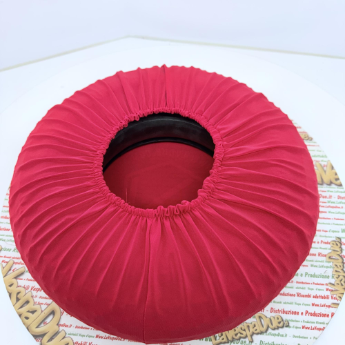 Copriruota di scorta tessuto Rosso per VESPA 50 80 90 125 150 160 180 200 PX SPECIAL ET3 GT GL SPRINT APE LAMBRETTA adattabile a ruote da 8" 9" 10" in tessuto bielastico antigraffio aderente protezione calza copri ruota cerchio 