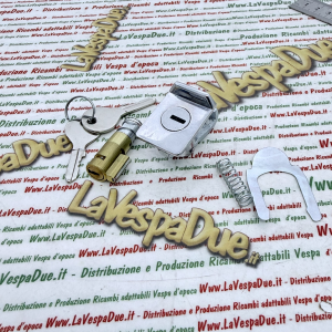 Coppia kit serrature bauletto e bloccasterzo con chiave tipo NEIMAN VESPA 50 90 125 150 160 180 200 SPECIAL PX TS SS SPRINT RALLY r.o. 152096 120328 073258 guida da 4 mm