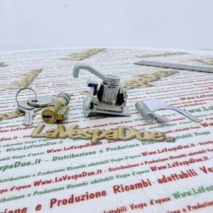 Coppia kit serrature bauletto e bloccasterzo con chiave tipo NEIMAN VESPA 50 90 125 150 160 180 200 SPECIAL PX TS SS SPRINT RALLY r.o. 152096 120328 073258 guida da 4 mm