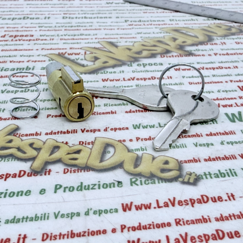 Serratura bloccasterzo con chiave tipo NEIMANN per VESPA 50 90 125 150 160 180 200 SPECIAL PX TS SS SPRINT RALLY r.o. 152096 120328 guida da 4 mm