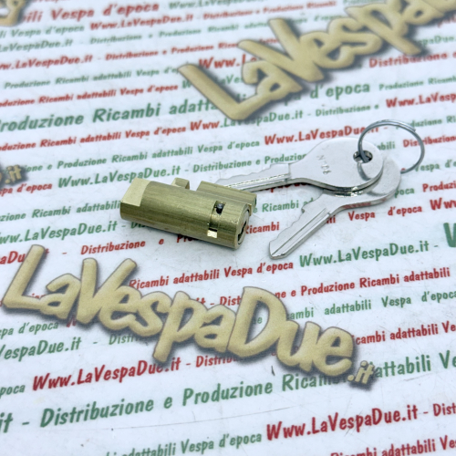 Serratura bloccasterzo con chiave tipo NEIMANN per VESPA 50 N L R SPECIAL 90 125 150 160 180 GT GS SUPER PRIMAVERA SPRINT GTR tipo corto guida da 4 mm r.o. 120328