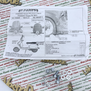 Staffe Paravento parabrezza FABBRI per VESPA PX 125 150 200 con freno a disco dal 2011 