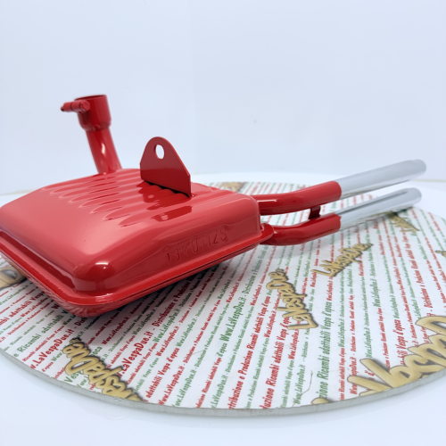 Marmitta rossa tipo abarth 125 150 VNA VNB VBA VBB SUPER VN1CT VB1CT ruota 8 pollici con doppio tubo di scarico cromato