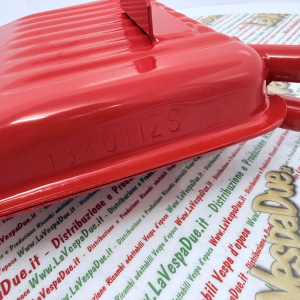 Marmitta rossa tipo abarth 125 150 VNA VNB VBA VBB SUPER VN1CT VB1CT ruota 8 pollici con doppio tubo di scarico cromato