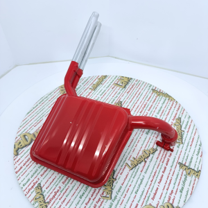 Marmitta rossa tipo abarth 125 150 VNA VNB VBA VBB SUPER VN1CT VB1CT ruota 8 pollici con doppio tubo di scarico cromato