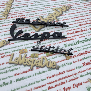 Set kit 3 scritte targhette blu notte per VESPA 150 SPRINT VLB1T in alluminio anodizzato anteriore e posteriore prodotto italiano 