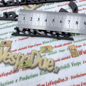 Set kit 3 scritte targhette blu notte per VESPA 150 SPRINT VLB1T in alluminio anodizzato anteriore e posteriore prodotto italiano 