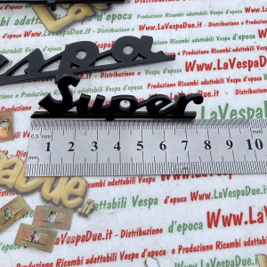 Set kit 3 scritte targhette blu notte per VESPA 150 SUPER VBC1T in alluminio anodizzato anteriore e posteriore prodotto italiano 
