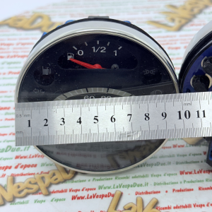 Contachilometri LVDUE VESPA PX PE MY MILLENNIUM 125 150 200 140 km/h adat. r.o. 583074 Arcobaleno nero con cornice cromata