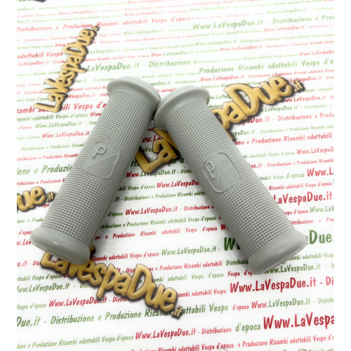 Coppia manopole grigie puntinate diametro mm 21 per VESPA 125 150 VNB1 A VNB6T VBA1T VB1T VBB1T VBB2T 150 GL VLA1T 160 GS VSB1T 180SS prodotto italiano r.o. 060304