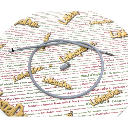 Cavo modifica filo trasmissione contachilometri per VESPA 125 150 160 200 GTR TS RALLY SPRINT SS GS VB innesto al contachilometri fine da 2 mm e 2,7 mm al rinvio lungo 1030 1070 mm ruote 10 pollici r.o. 099011