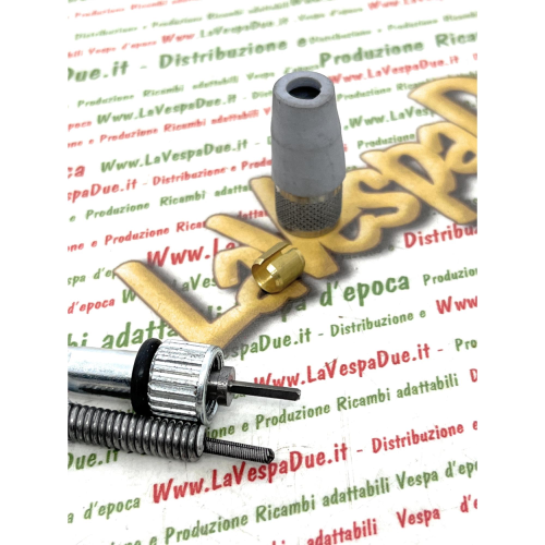 Cavo modifica filo trasmissione contachilometri per VESPA 125 150 160 200 GTR TS RALLY SPRINT SS GS VB innesto al contachilometri fine da 2 mm e 2,7 mm al rinvio lungo 1030 1070 mm ruote 10 pollici r.o. 099011