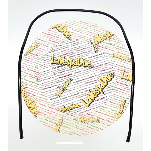 Bordo scudo in alluminio verniciato nero semilucido per VESPA 50 90 125 N L R SPECIAL PRIMAVERA ET3 r.o. 070416