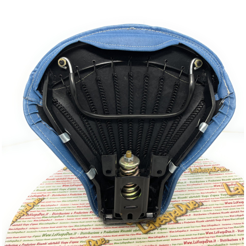 Short front triangle saddle jeans blue with studs for VESPA 125 150 PX SPRINT GL GTR TS VBB VBA VNB VNA