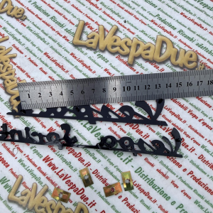 Set 2 targhette scritte blu notte per VESPA 150 SPRINT VLB1T 52001> VLB2T 50001> in alluminio anodizzato anteriore e posteriore prodotto italiano 