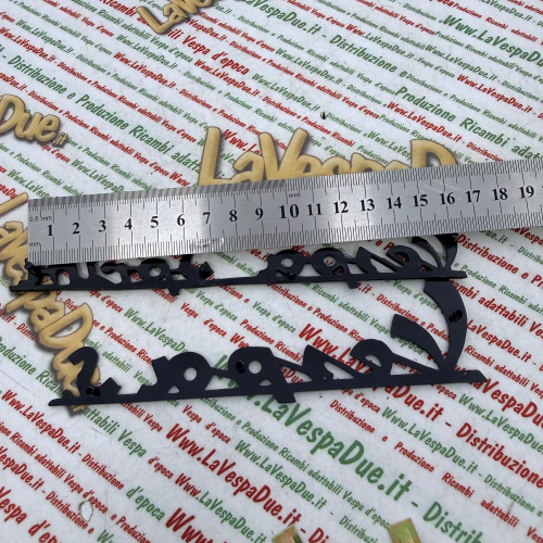 Set 2 targhette scritte blu notte per VESPA 150 SPRINT VLB1T 52001> VLB2T 50001> in alluminio anodizzato anteriore e posteriore prodotto italiano 