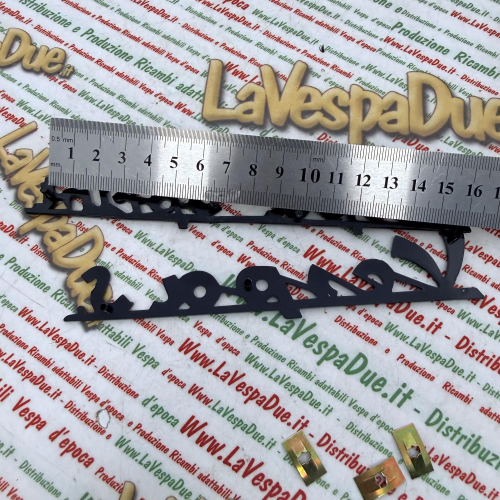 Set 2 targhette scritte blu notte per VESPA 150 SPRINT VLB1T 52001> VLB2T 50001> in alluminio anodizzato anteriore e posteriore prodotto italiano 