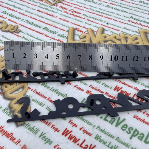 Set 2 targhette scritte blu notte per VESPA 150 SPRINT VLB1T 52001> VLB2T 50001> in alluminio anodizzato anteriore e posteriore prodotto italiano 