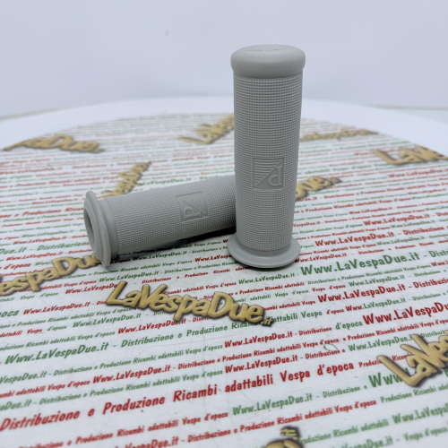 Coppia manopole grigie puntinate diametro mm 24 per VESPA 50 N L 90 SS 125 VNB1T VNB2T VNA1T VNA2T VMA1T 150 VL3T r.o. 028151