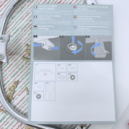 Piastra portapacchi posteriore cromato per VESPA 125 150 PRIMAVERA SPRINT r.o. 1B00815