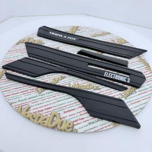 Serie strisce paracolpi X FOX UTAH in gomma nero adesive VESPA PK 50 125 protezioni paraurti parafango e cofani modanature parascocche 