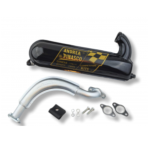 Marmitta nera PINASCO 26561793 per VESPA 125 PRIMAVERA ET3 siluro smaltata nera