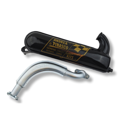 Marmitta nera PINASCO 26561793 per VESPA 125 PRIMAVERA ET3 siluro smaltata nera