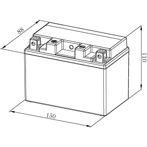 Batteria BOSCH YTZ12S 12V 11AH per HONDA SH 300 pronta all'uso factory activated