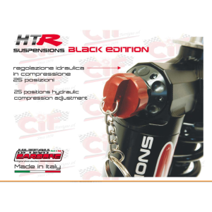 Ammortizzatore anteriore CARBONE HI-TECH BLACK EDITION per VESPA 50 90 125 ET3 PK N L R SPECIAL PRIMAVERA 