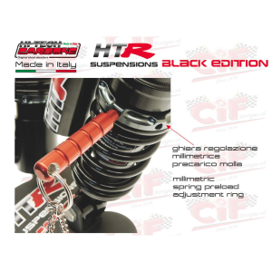 Ammortizzatore anteriore CARBONE HI-TECH BLACK EDITION per VESPA 50 90 125 ET3 PK N L R SPECIAL PRIMAVERA 