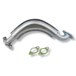 Risonatore collettore Marmitta bianca PINASCO 26341796 per VESPA 125 PRIMAVERA ET3 siluro smaltata bianca