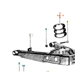 Tampone braccio oscillante posteriore PIAGGIO APE 220 CAR P2 P3 MP P501 P601 P 501 601 r.o. 107349 AF3T MPR2 M2 V2 ammortizzatore posteriore 