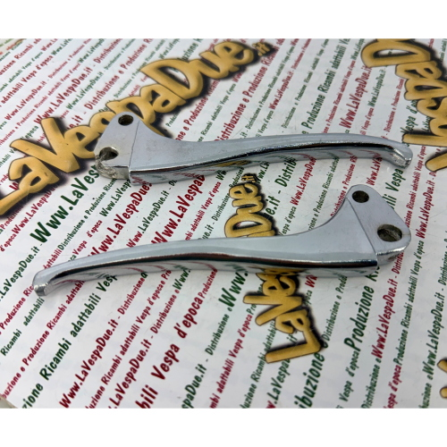 Paar verchromte Hebel für VESPA 50 90 125 150 160 180 NLR GS altes Modell, sparsamer Typ ro 070587