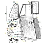 Perno per porta anteriore e deflettore laterale APE 220 400 420 MP P501 P601 MP601 CLASSIC E4 VAN r.o. 604558 sportello ORIGINALE PIAGGIO