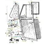 Spina elastica per deflettore laterale APE 220 400 420 MP P501 P601 MP601 CLASSIC E4 VAN TM POKER FL 2 3 CAR MAX P703 r.o. 008847 per pianale e serrature