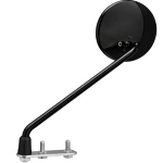 Rétroviseur extérieur gauche noir profond (FAR) des années 60/70 pour Vespa 50, 125, 150, 180 et 200, complet avec son support.